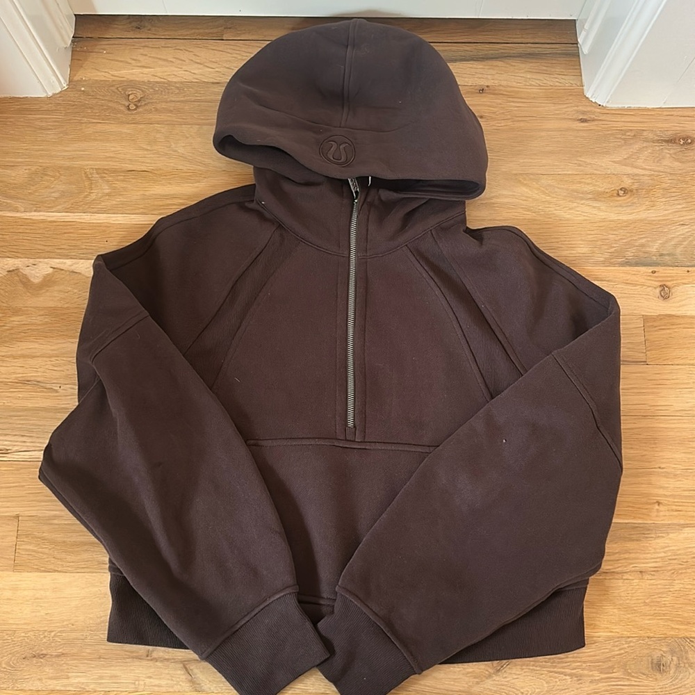 Lululemon scuba half zip with hood